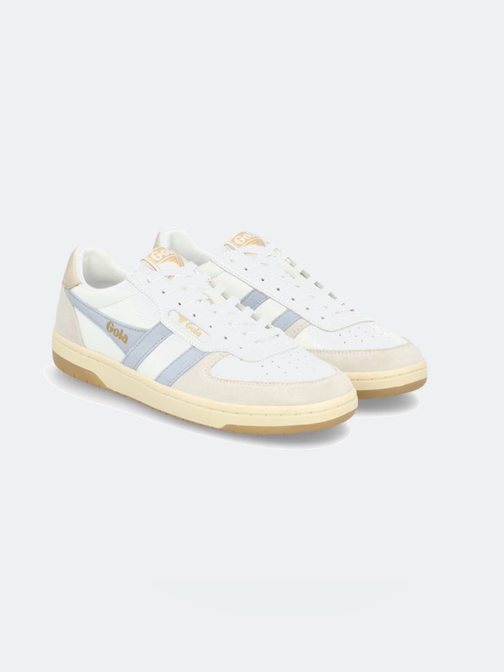 Gola Women's White, Light Blue & Cream Low-Top Sneakers Size 8
